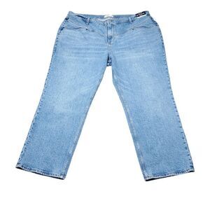 Abercrombie 24 Short 37 Ultra High Rise 90s Straight Curve Love Jeans Blue